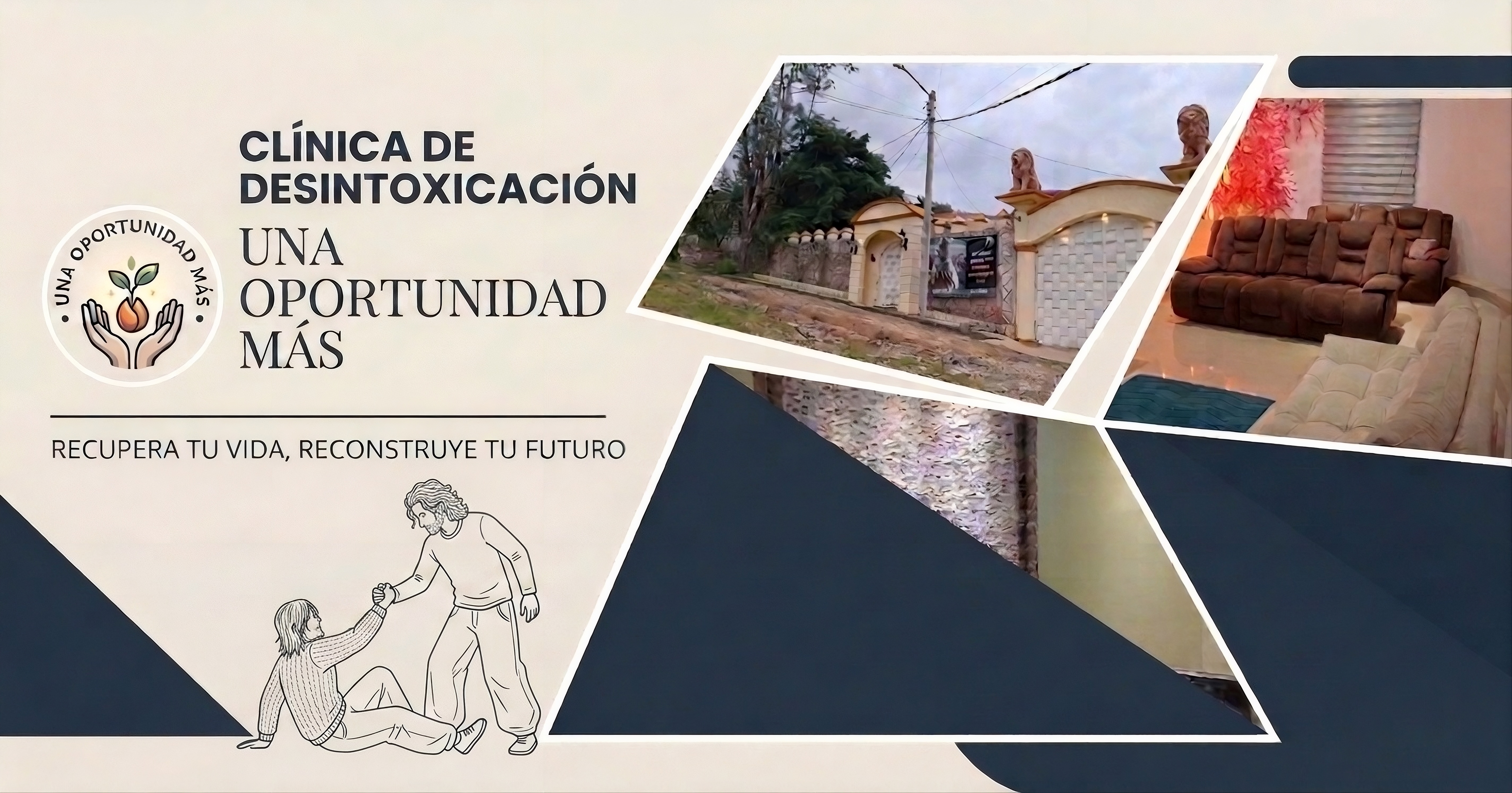 Fachada de la clínica Puerto Nuevo, un lugar seguro y acogedor